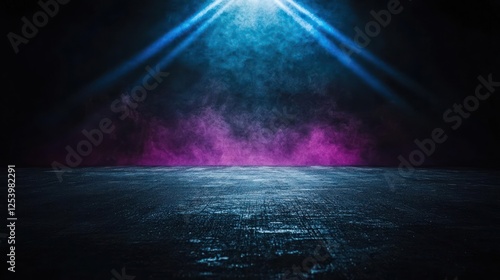 Wallpaper Mural Dramatic Stage Lighting With Blue And Pink Glare Torontodigital.ca