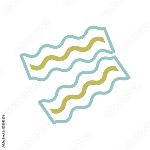 Bacon Strips vector icon. Barbecue and bbq grill