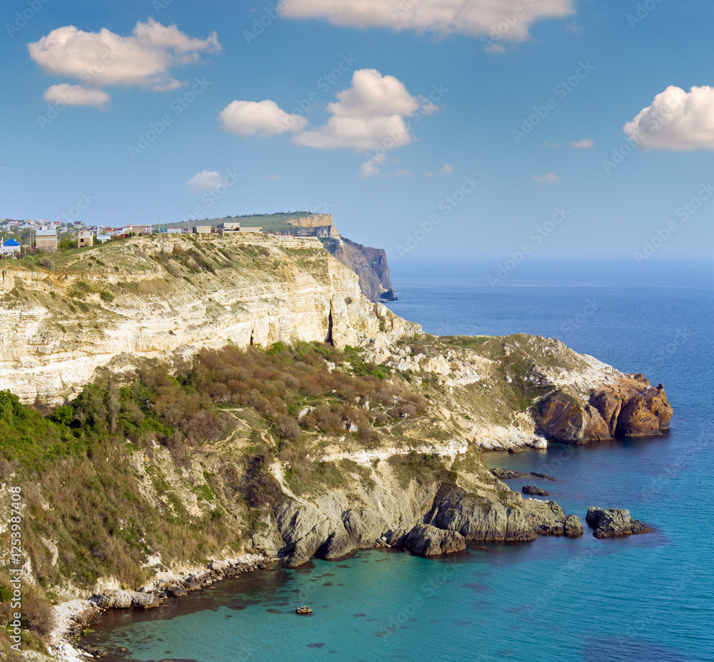 Coastal rock view from Phiolent Cape (Krimea, Ukraine)