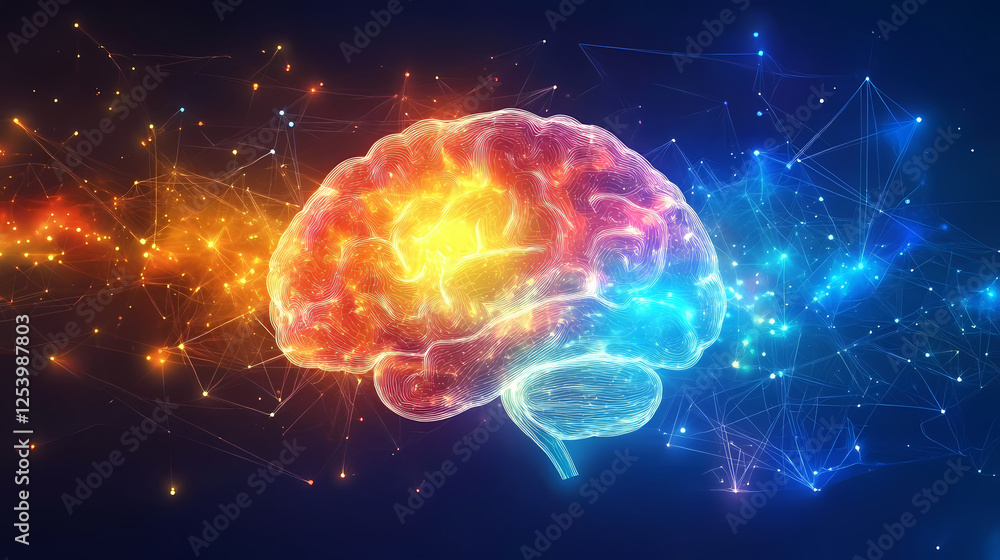 Luminous brain neural network abstract background illustration. Neural Network Consciousness. Illustration Luminous brain neural network abstract background illustration. Neural Network Consciousness. Illustration
