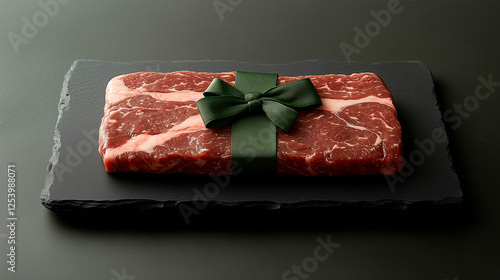 gift certificate design without inscriptions, voucher for butcher shop or meat fair, loyalty cards or discount cards