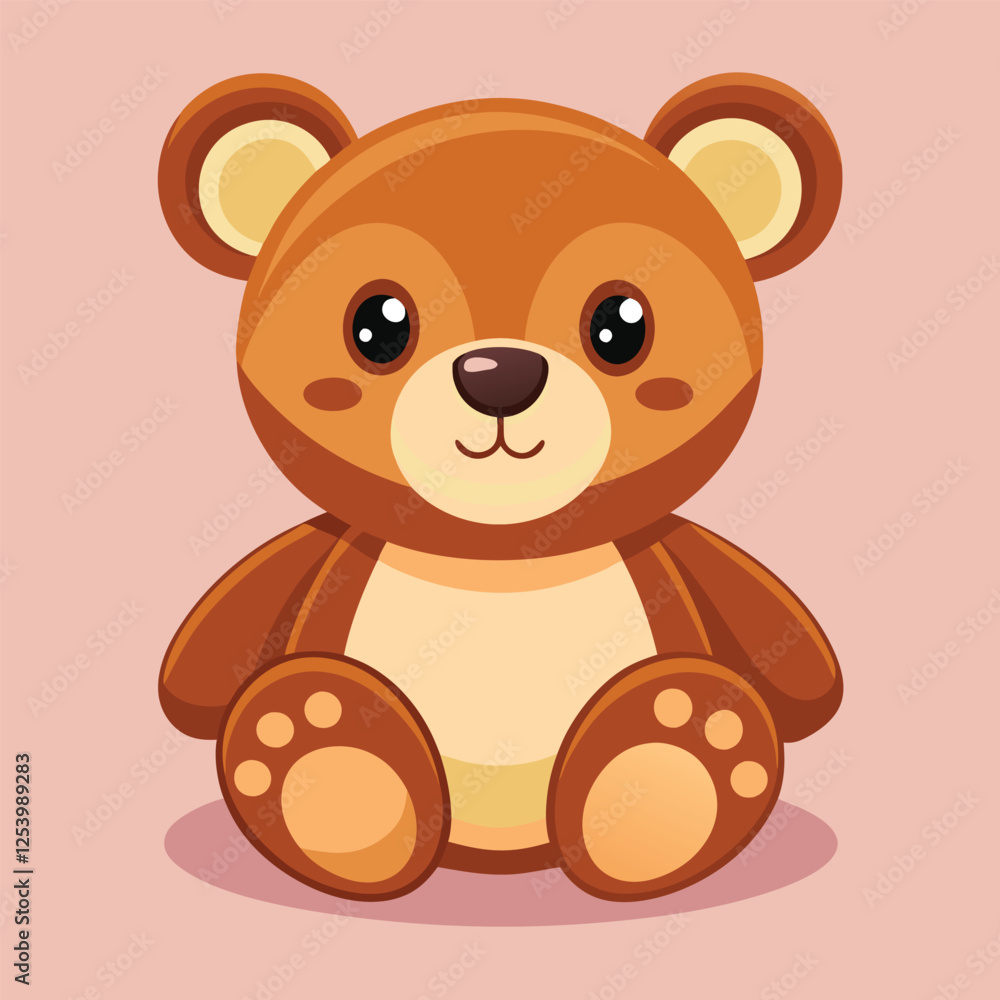Fototapeta premium Cute teddy bear children toy vector
