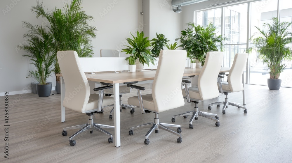 Modern Office Workspace with Plants (5) Modern Office Workspace with Plants (5)