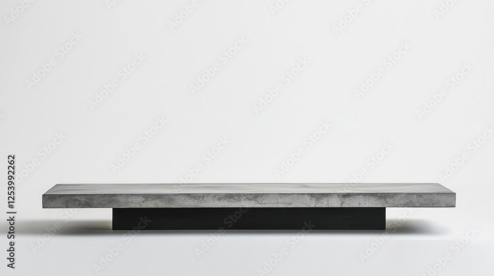 Modern Concrete Coffee Table With Black Base Modern Concrete Coffee Table With Black Base