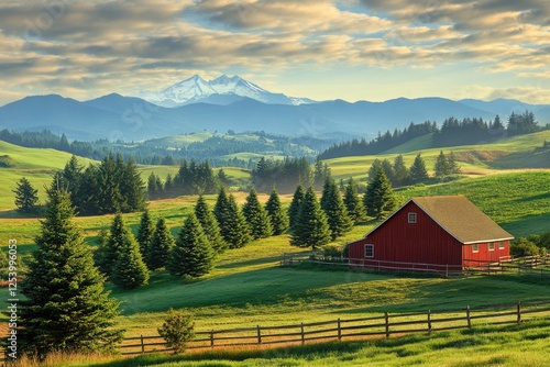 Enchanting Christmas Tree Farm: A Lush Landscape of Green Triangles and Festive Cheer