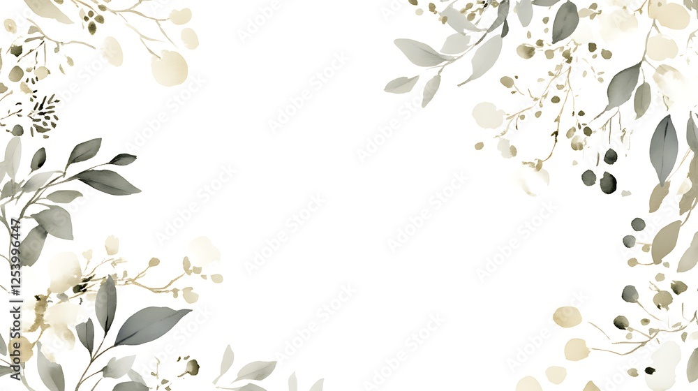 Greenery frame, invitation background Greenery frame, invitation background