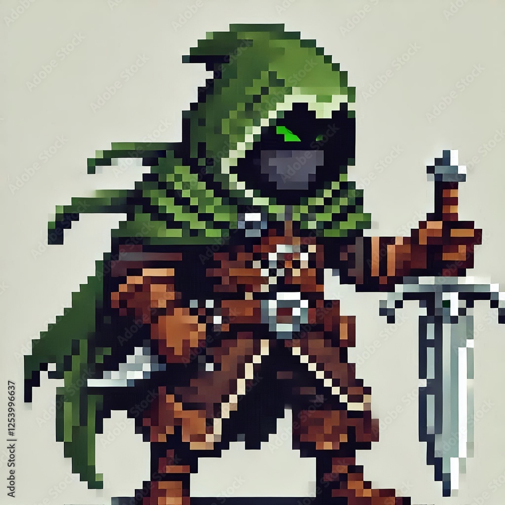 Obraz premium Shadowy Hooded Adventurer