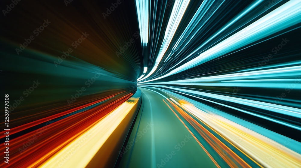 Dynamic and Vibrant Light Trails Representing Speed and Movement in a Modern Urban Environment : Generative AI Dynamic and Vibrant Light Trails Representing Speed and Movement in a Modern Urban Environment : Generative AI