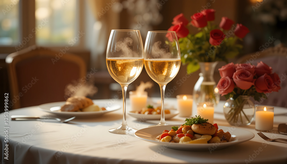 Romantic Candlelit Dinner for Two on Valentine's Day Romantic Candlelit Dinner for Two on Valentine's Day