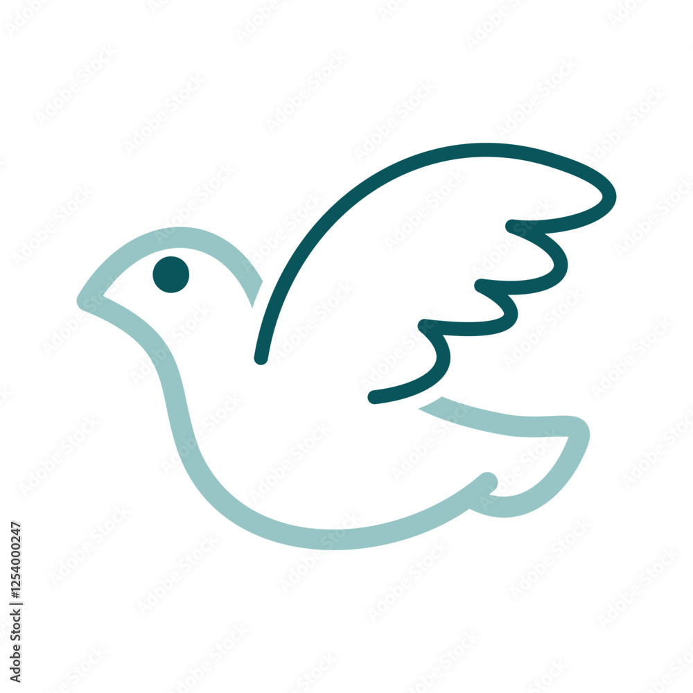 Naklejka premium Wedding dove isolated vector icon