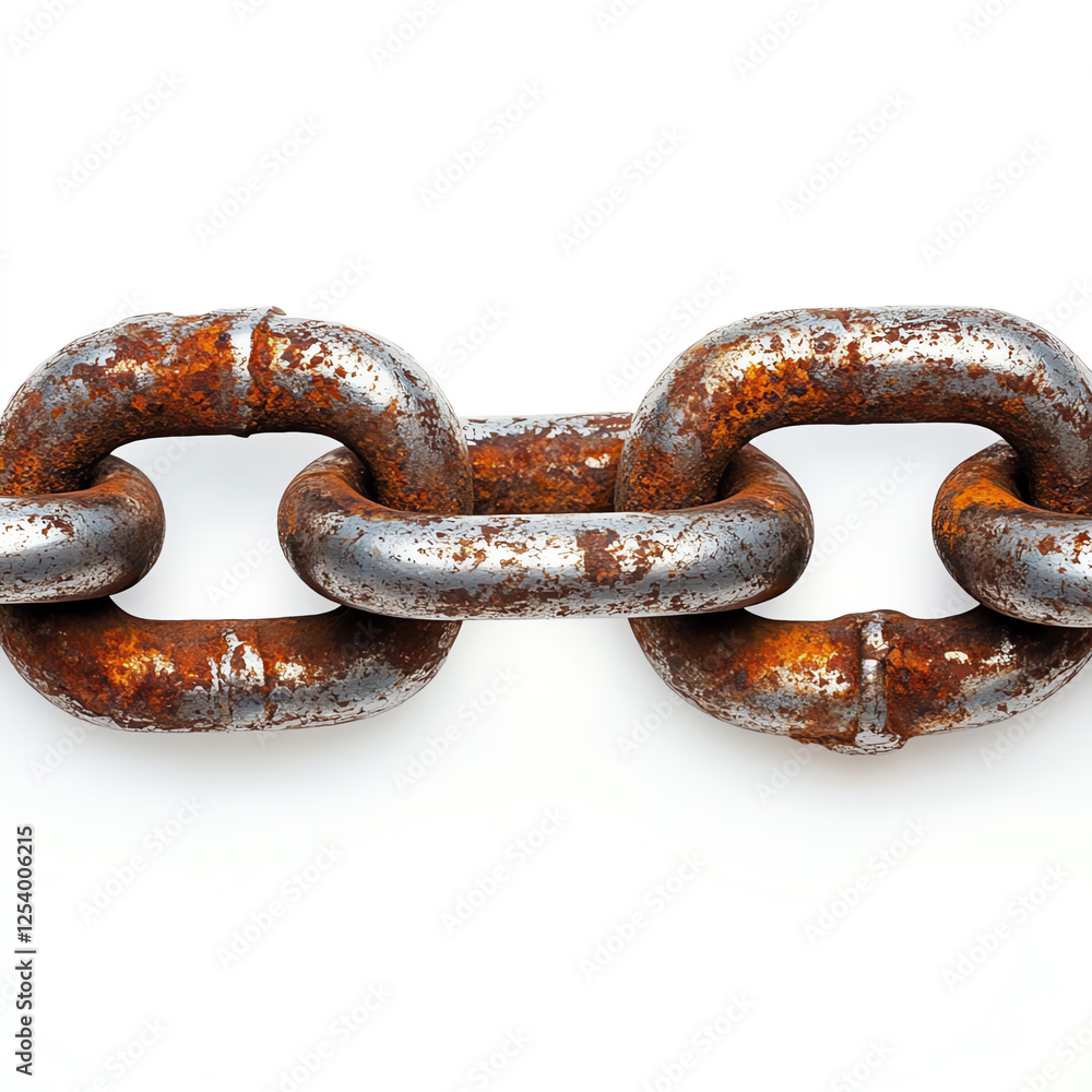 A close-up of a rusted metal chain, showcasing its intricate links and weathered surface. Ideal for themes of strength, connection, or decay in industrial settings. A close-up of a rusted metal chain, showcasing its intricate links and weathered surface. Ideal for themes of strength, connection, or decay in industrial settings.