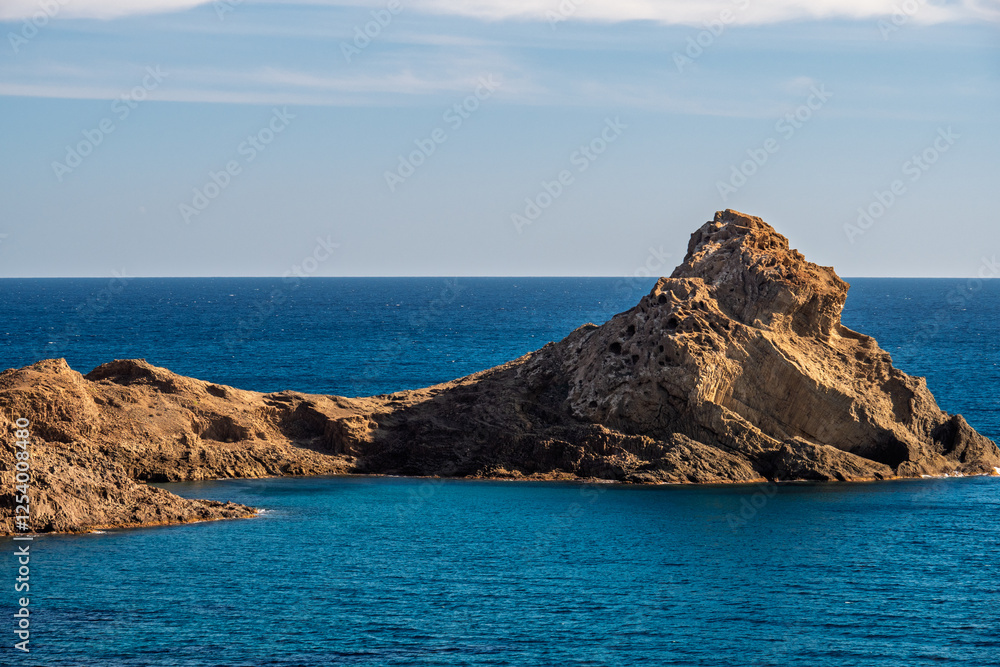 Fototapeta premium Punta Baja im Naturpark del Cabo de Gata-Nijar, Provinz Almería, Autonome Gemeinschaft Andalusien, Spanien