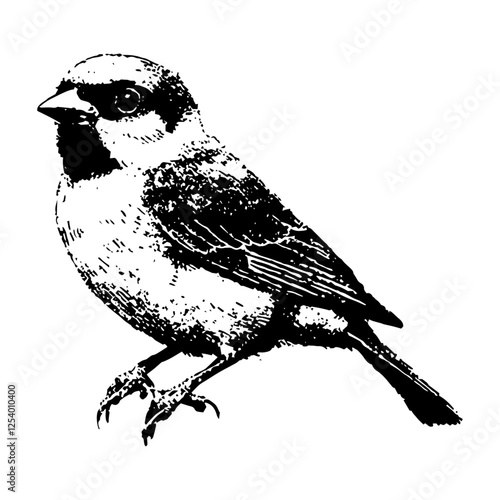 Sparrow Bird Perch Vector