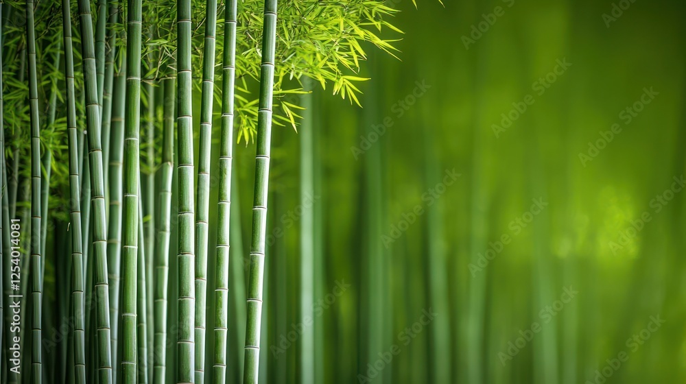 Dense Bamboo Forest In Sunlight Dense Bamboo Forest In Sunlight