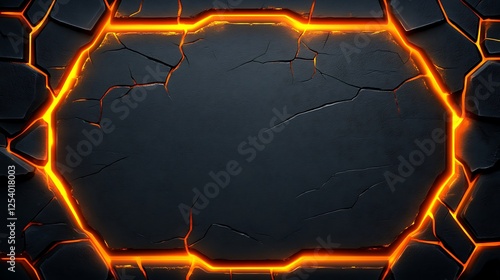 Lava rock frame, game background