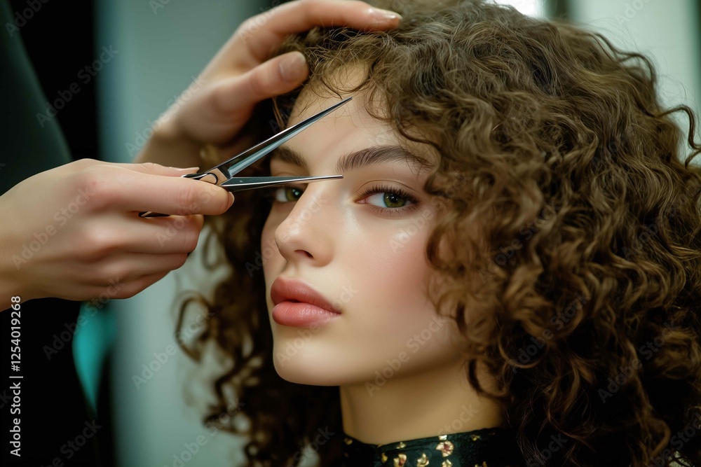 Obraz premium Curly hair cut