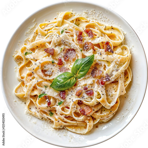 A plate of Italian food, pasta