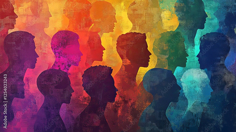 Colorful Silhouettes Diverse People Group Unity Abstract Background Digital Art Painting Illustration Modern Design Graphic Resource Social Media Colorful Silhouettes Diverse People Group Unity Abstract Background Digital Art Painting Illustration Modern Design Graphic Resource Social Media