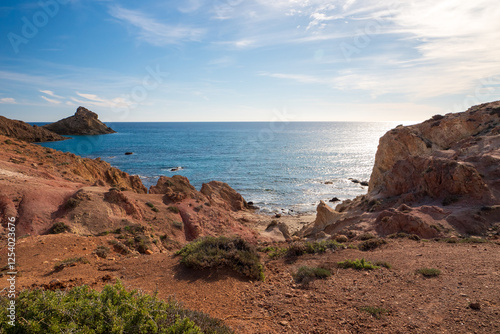Cala de las Sirenas und Punta Baja im Naturpark del Cabo de Gata-Níjar, Provinz Almería, Autonome Gemeinschaft Andalusien, Spanien