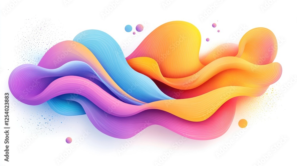 Abstract colorful waves creating a dynamic and modern visual effect. Abstract colorful waves creating a dynamic and modern visual effect.