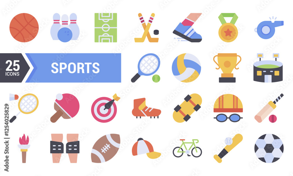 25 Flat Sports Icons for Your Design Projects. 25 Flat Sports Icons for Your Design Projects.