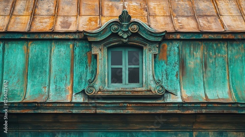 Wallpaper Mural A copper rooftop on an old building with a stunning green patina, reflecting the sunlight and showcasing the beautiful aged surface and architectural details. Torontodigital.ca