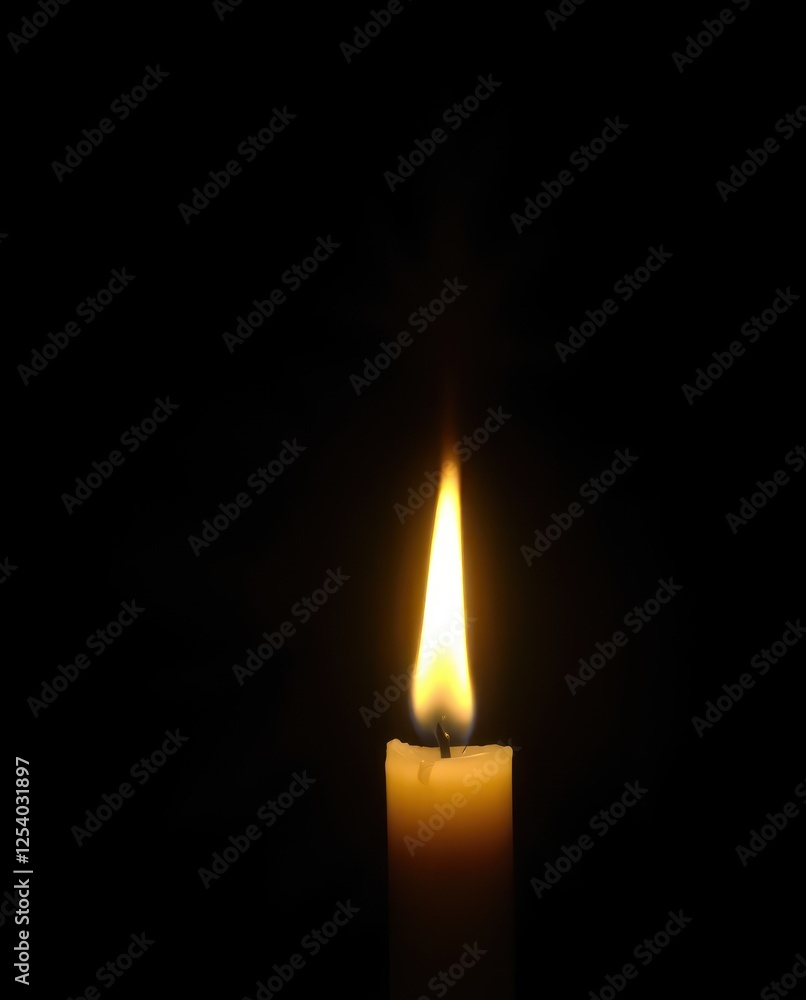 A warm candle flame glows softly in the darkness, representing prayer, faith, and divine presence during important Christian celebrations in a serene environment A warm candle flame glows softly in the darkness, representing prayer, faith, and divine presence during important Christian celebrations in a serene environment