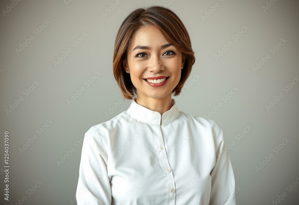 Female teacher portrait with soft lighting and blurred background Female teacher portrait with soft lighting and blurred background