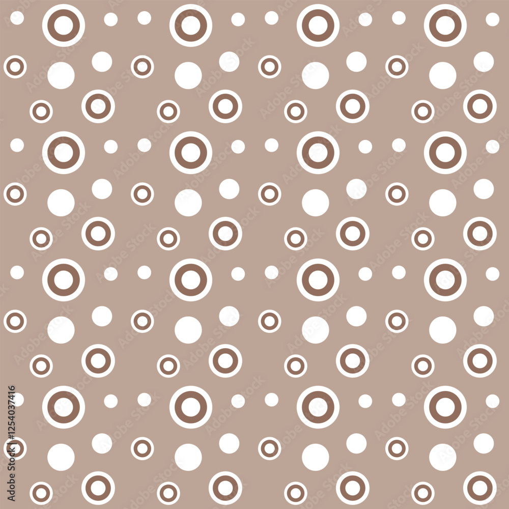 Seamless pattern with circles on a beige background Seamless pattern with circles on a beige background