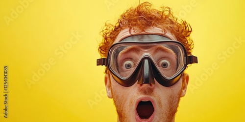 Man in Diving Mask and Goggles photo