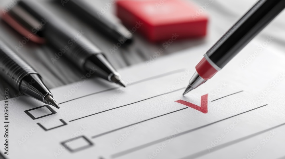 Quality Certificate and Checklist document inspecting target marketing planning assignment with quality management. Standardization, certification. Compliance to regulations service and standards.