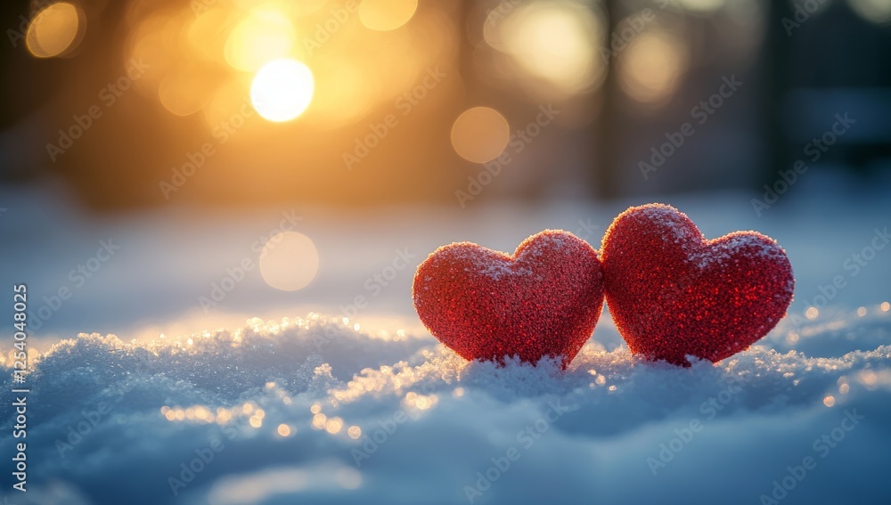 Fototapeta premium Love and Romance in a Dreamy Bokeh Atmosphere