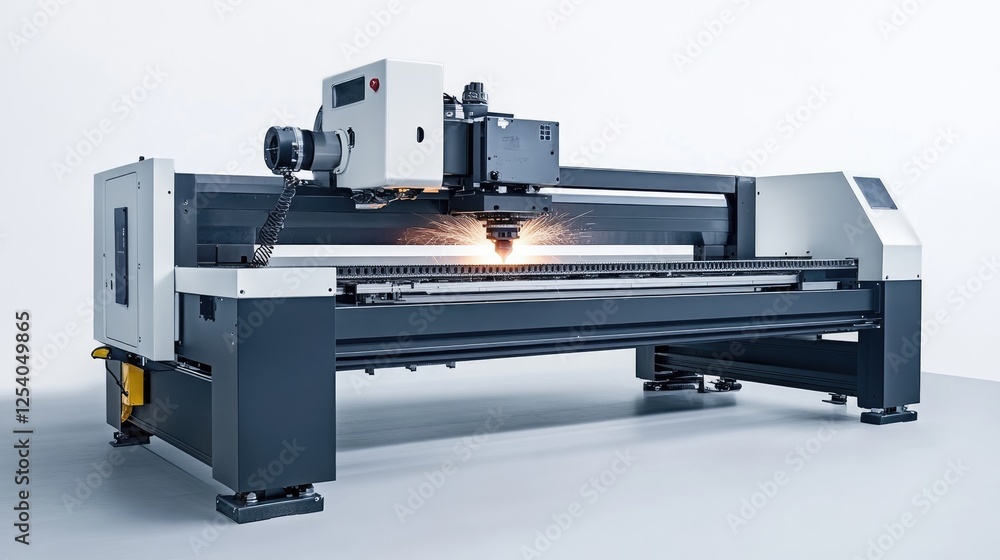 A precision laser cutting machine designed for industrial fabrication tasks. A precision laser cutting machine designed for industrial fabrication tasks.