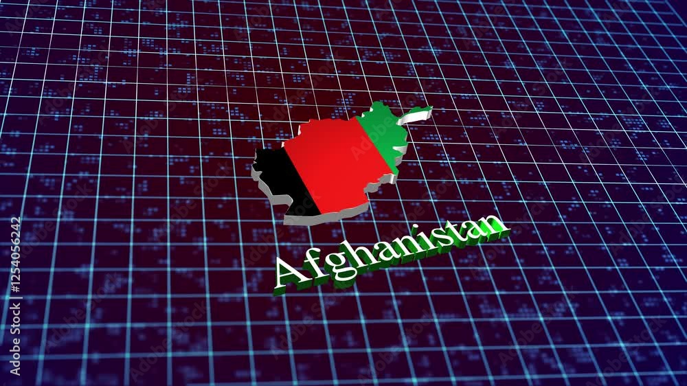 Vídeo Do Stock Use Afghanistan Country Map For Your Project And