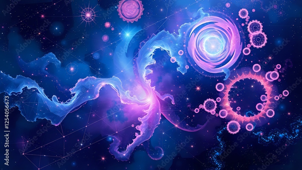 Cosmic Energy Dance: Abstract Galaxy Art Cosmic Energy Dance: Abstract Galaxy Art