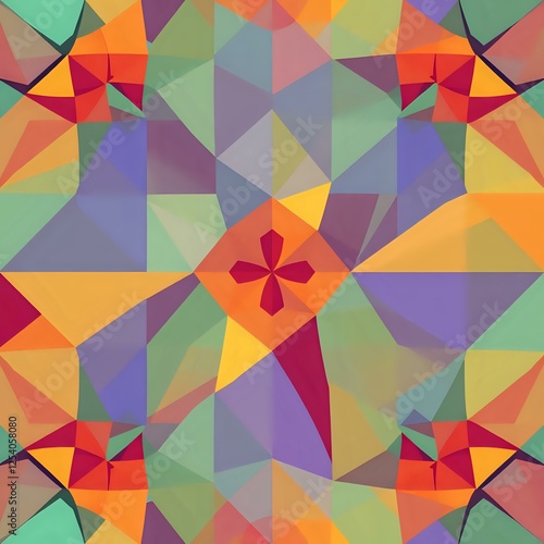 Vibrant Geometric Abstract Design - Modern Wallpaper Art