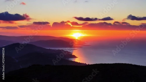 Wallpaper Mural 4K time-lapse footage of the sun rising over the horizon, with changing skies and an uplifting atmosphere. Torontodigital.ca