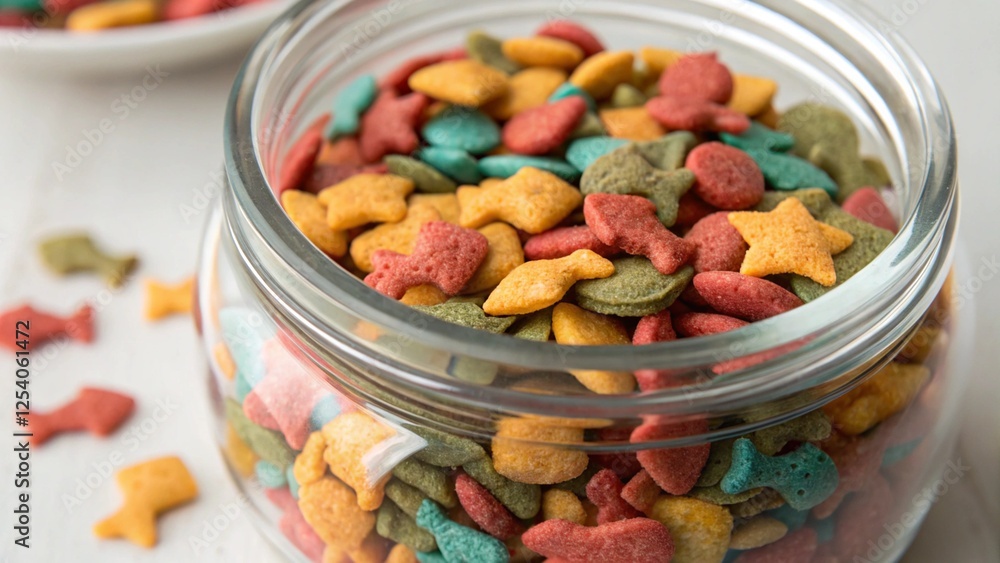 Cat Dry Food in Jar, Fish-shaped Biscuits Treats Vitamin Snacks for Pet or Kitten Cat Dry Food in Jar, Fish-shaped Biscuits Treats Vitamin Snacks for Pet or Kitten