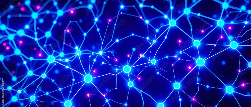 21:9 Abstract Neural Network Circuitry Design | Intricate Blue and White Line Pattern 21:9 Abstract Neural Network Circuitry Design | Intricate Blue and White Line Pattern