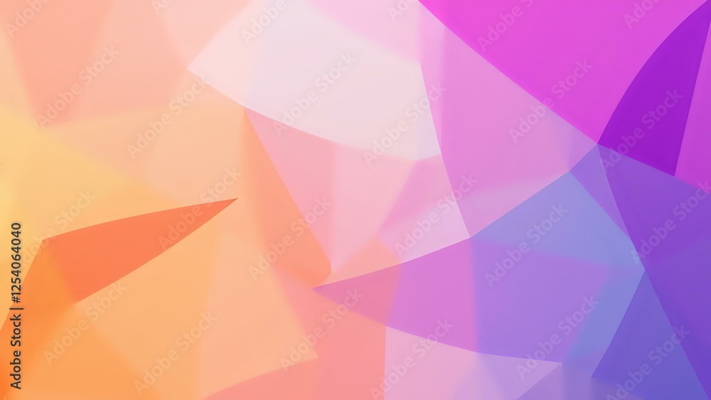Fototapeta premium Abstract Geometric Design with Pink and Purple Triangles and Rectangles