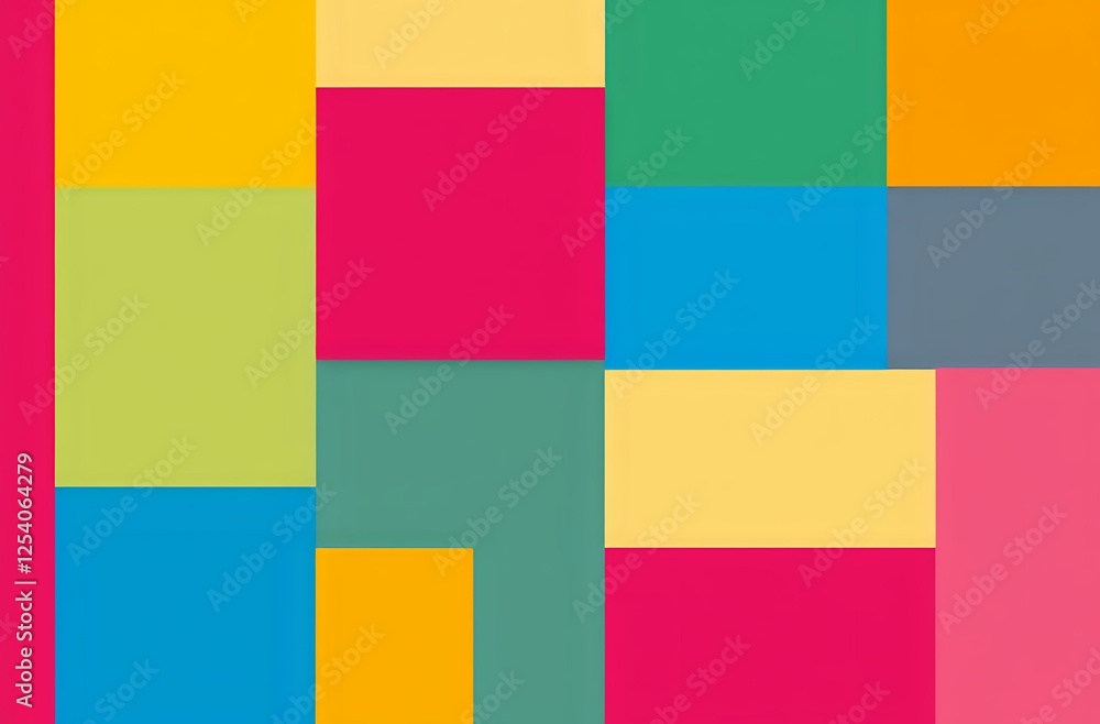 Vibrant Geometric Abstract Art Collage with Colorful Squares Vibrant Geometric Abstract Art Collage with Colorful Squares