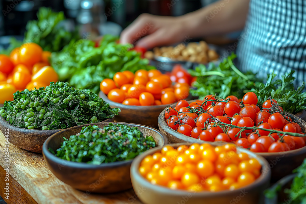 Obraz premium Various vegetables for Vegetarian meals. Healthy eating