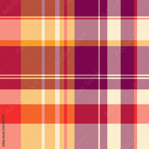 Wallpaper Mural Vibrant autumnal plaid pattern in warm reds, oranges, and creams.  Perfect for fall fashion, textile design, or seasonal backgrounds. Torontodigital.ca