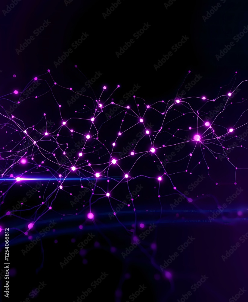 Fototapeta premium Abstract Neural Circuitry Digital Art - Intricate Pattern