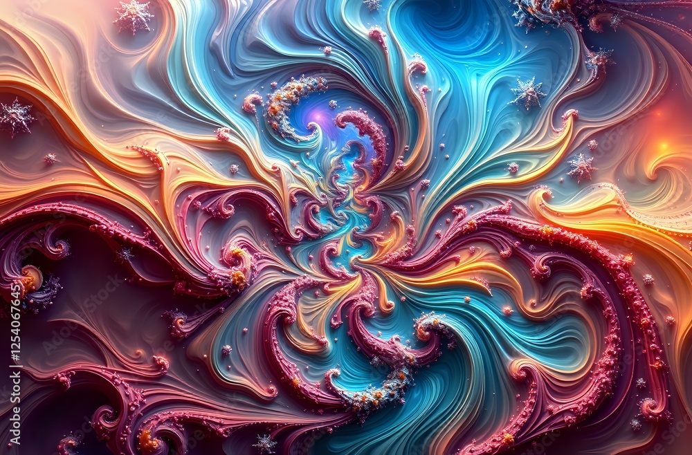 Vibrant Symmetrical Abstract Art: Hand-Painted Beauty Vibrant Symmetrical Abstract Art: Hand-Painted Beauty