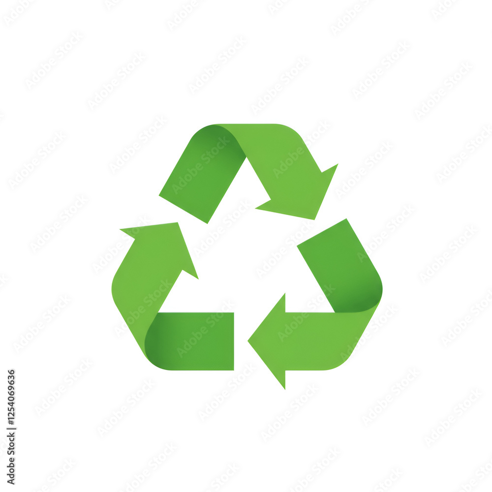 Circular Recycling Symbol with Arrows in Green Circular Recycling Symbol with Arrows in Green