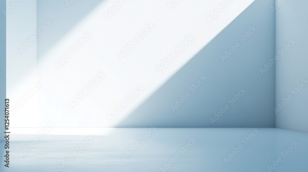 Minimalist interior with soft light and geometric shadows Minimalist interior with soft light and geometric shadows