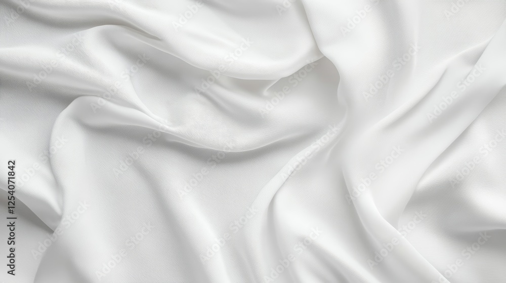 Obraz premium White blank flag template mockup for your design. Text space on the flag.