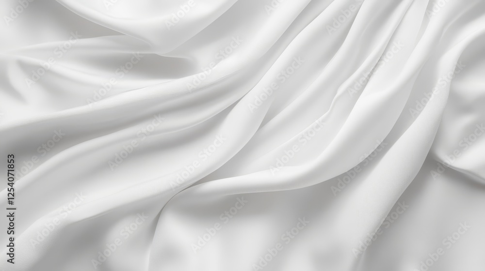 Fototapeta premium White blank flag template mockup for your design. Text space on the flag.
