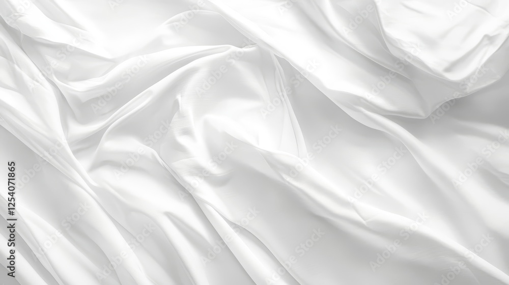 Obraz premium White blank flag template mockup for your design. Text space on the flag.